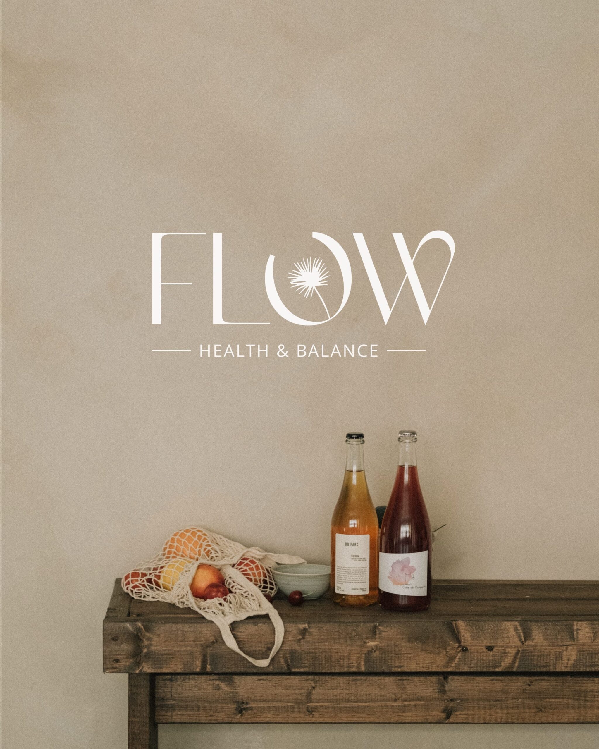 Branding en website ontwerp voor orthomoleculair therapeut FLOW - Health & Balance